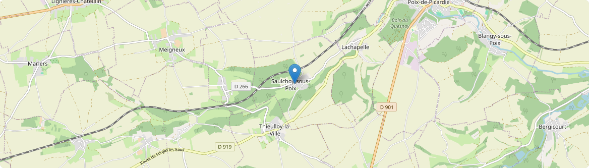 Saulchoy-sous-Poix - Carte