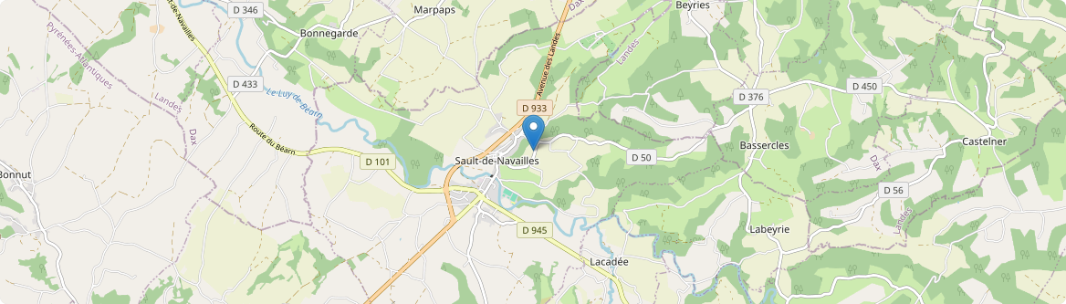 Sault-de-Navailles - Carte