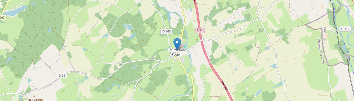 Saulzais-le-Potier - Carte