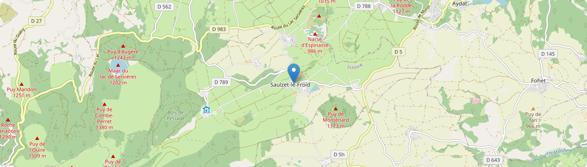 Saulzet-le-Froid - Carte