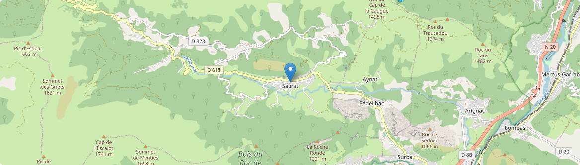 Saurat - Carte