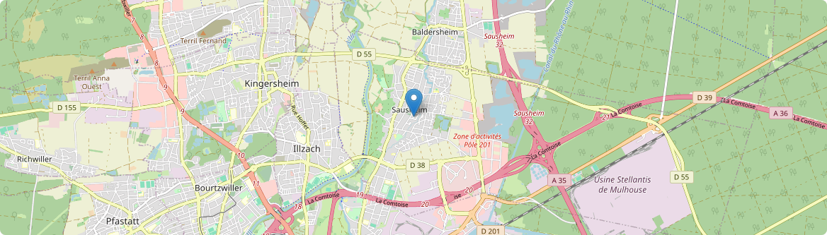 Sausheim - Carte