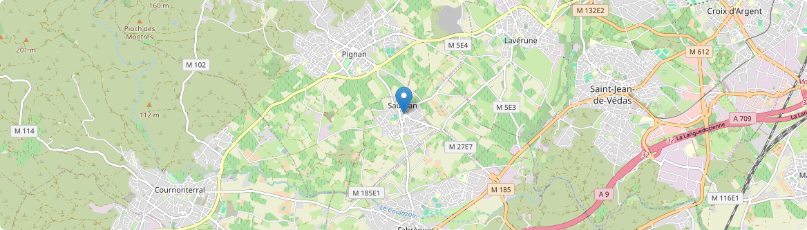 Saussan - Carte