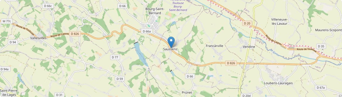 Saussens - Carte