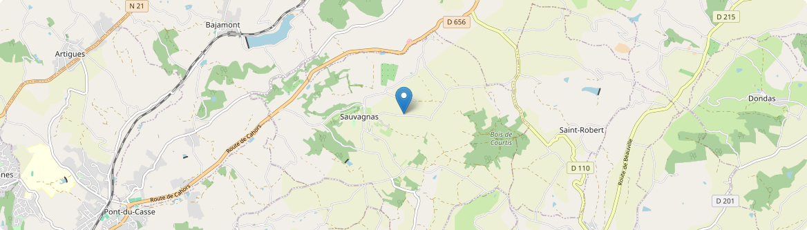 Sauvagnas - Carte