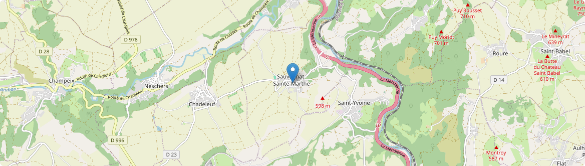 Sauvagnat-Sainte-Marthe - Carte