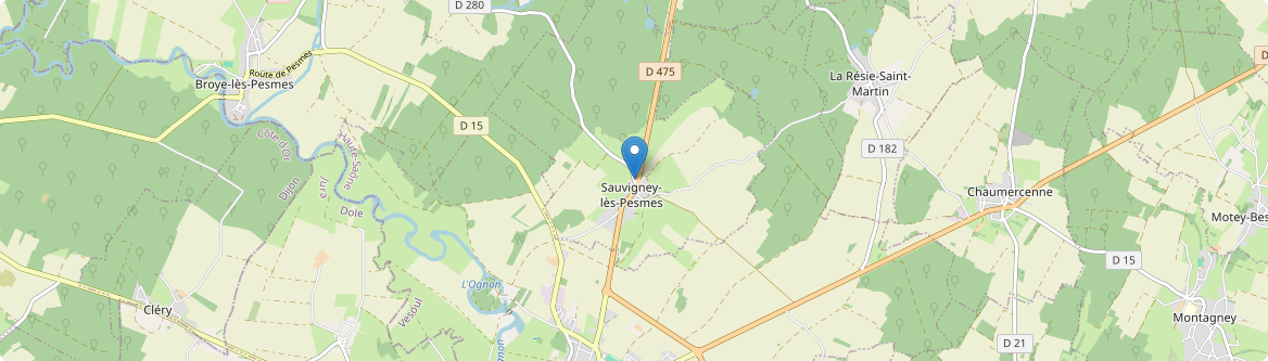 Sauvigney-lès-Pesmes - Carte