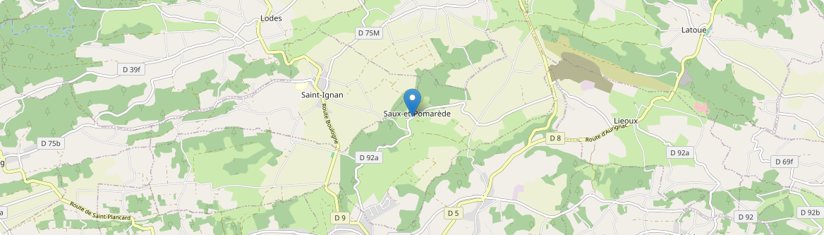 Saux-et-Pomarède - Carte