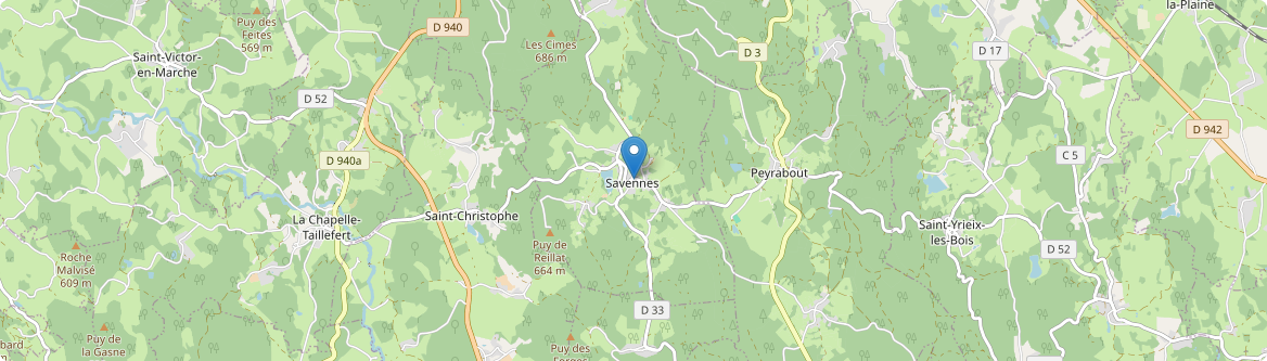 Savennes - Carte