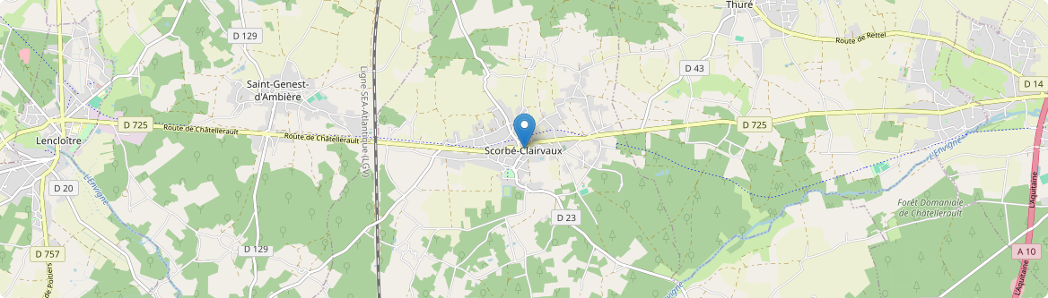 Scorbé-Clairvaux - Carte