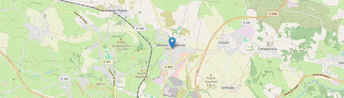 Sébazac-Concourès - Carte