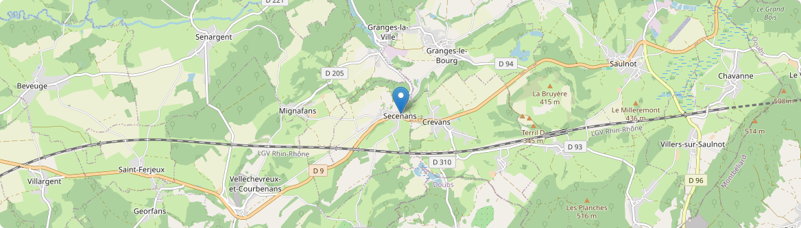 Secenans - Carte
