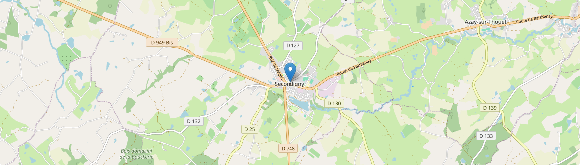 Secondigny - Carte