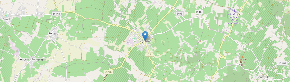 Segonzac - Carte