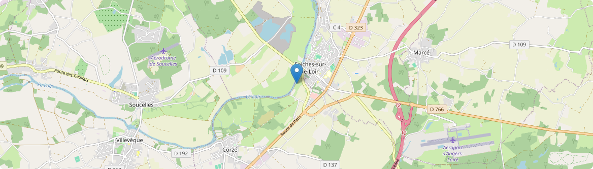 Seiches-sur-le-Loir - Carte
