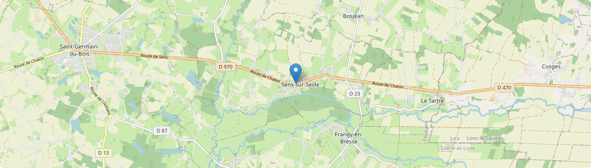 Sens-sur-Seille - Carte