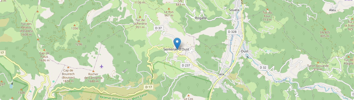 Sentenac-d'Oust - Carte