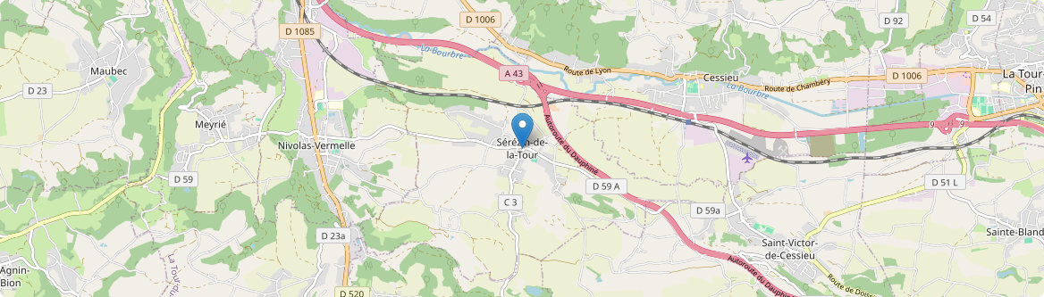 Sérézin-de-la-Tour - Carte