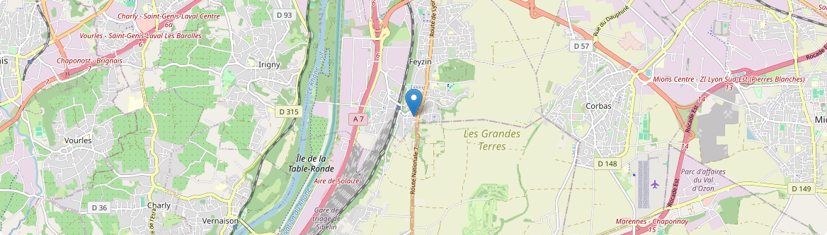 Sérézin-du-Rhône - Carte