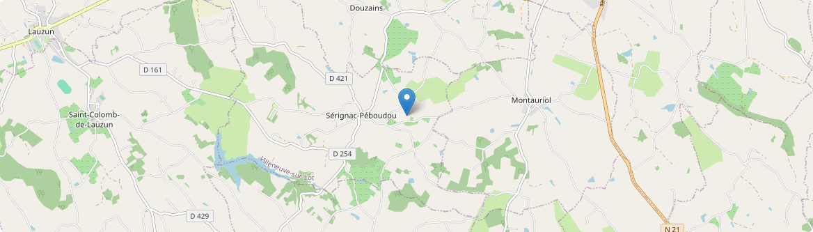Sérignac-Péboudou - Carte