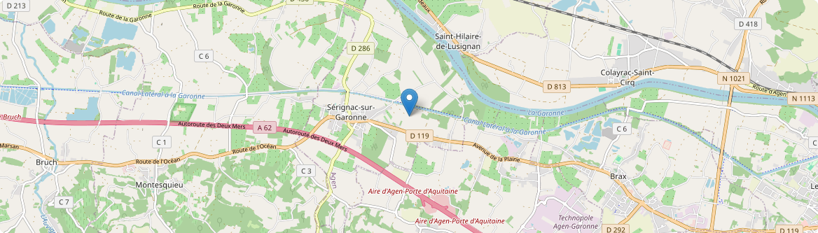 Sérignac-sur-Garonne - Carte