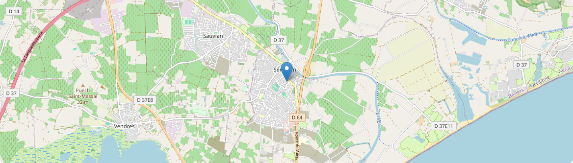 Sérignan - Carte