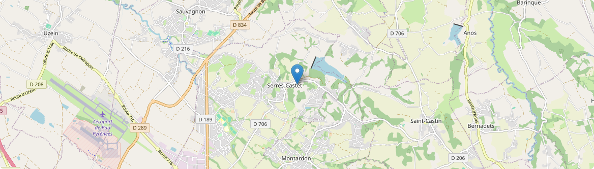 Serres-Castet - Carte