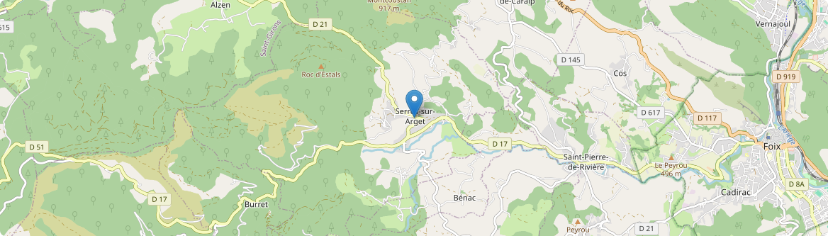 Serres-sur-Arget - Carte