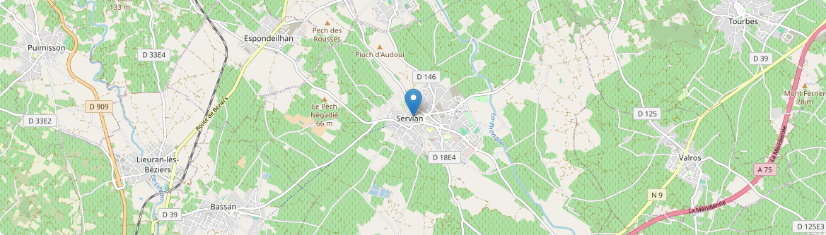 Servian - Carte