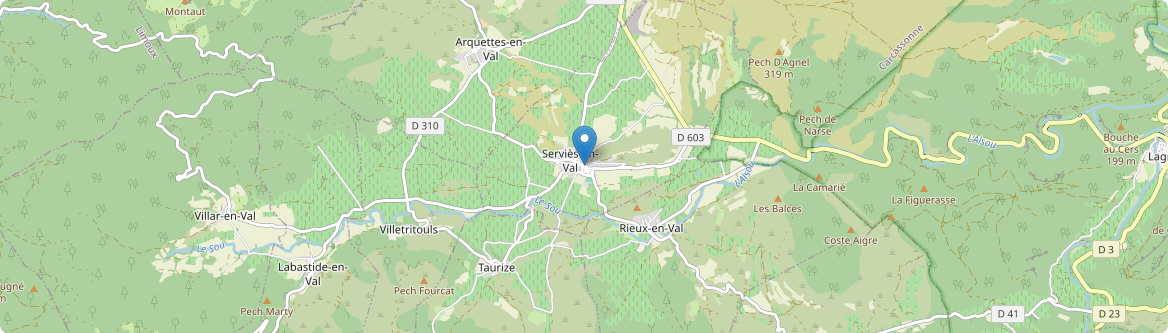 Serviès-en-Val - Carte