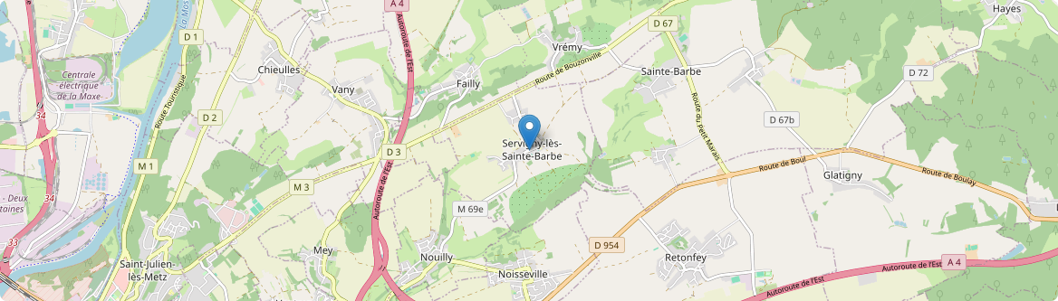 Servigny-lès-Sainte-Barbe - Carte