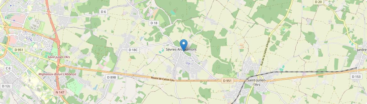 Sèvres-Anxaumont - Carte
