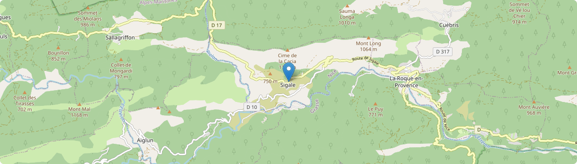 Sigale - Carte