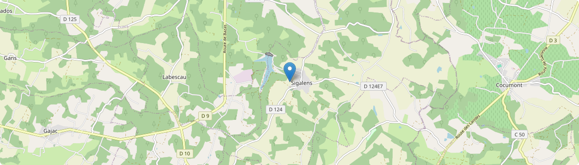 Sigalens - Carte