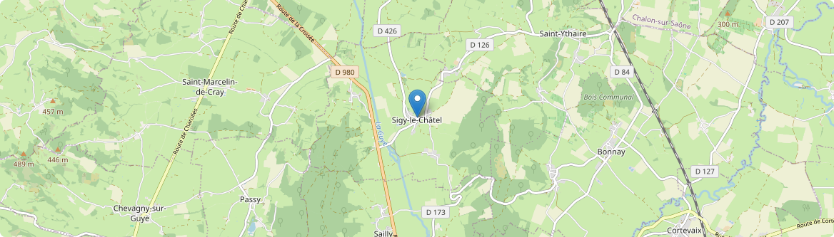 Sigy-le-Châtel - Carte