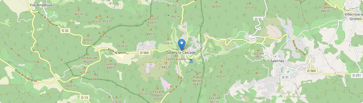 Sillans-la-Cascade - Carte