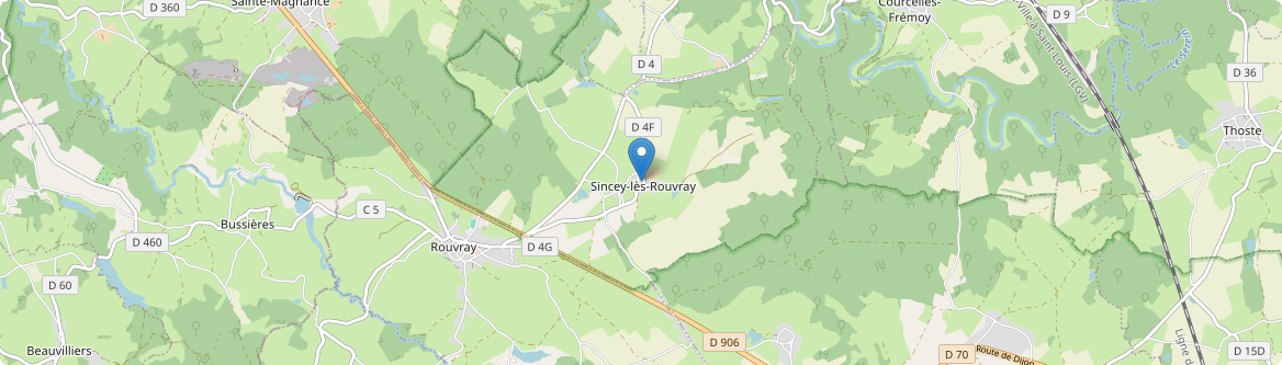 Sincey-lès-Rouvray - Carte