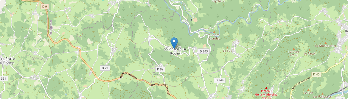 Solignac-sous-Roche - Carte