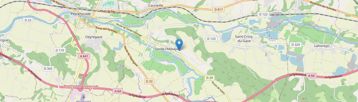Sorde-l'Abbaye - Carte