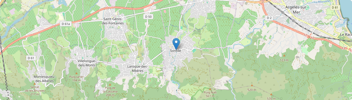 Sorède - Carte