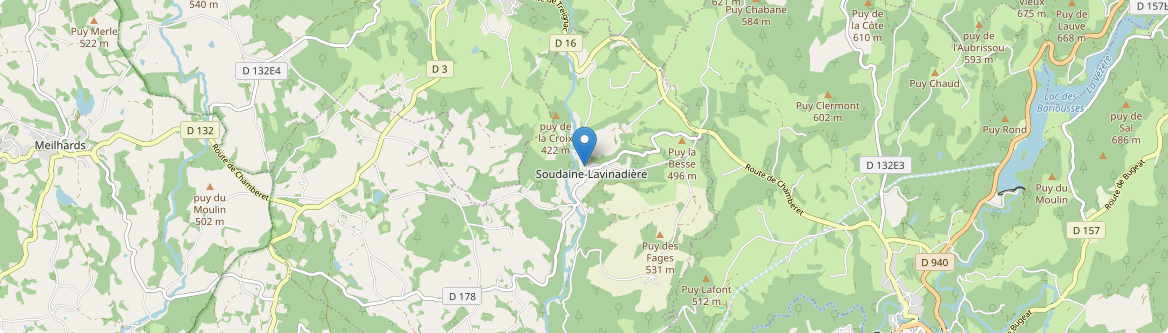 Soudaine-Lavinadière - Carte