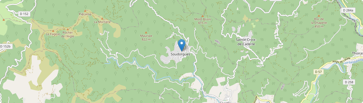 Soudorgues - Carte