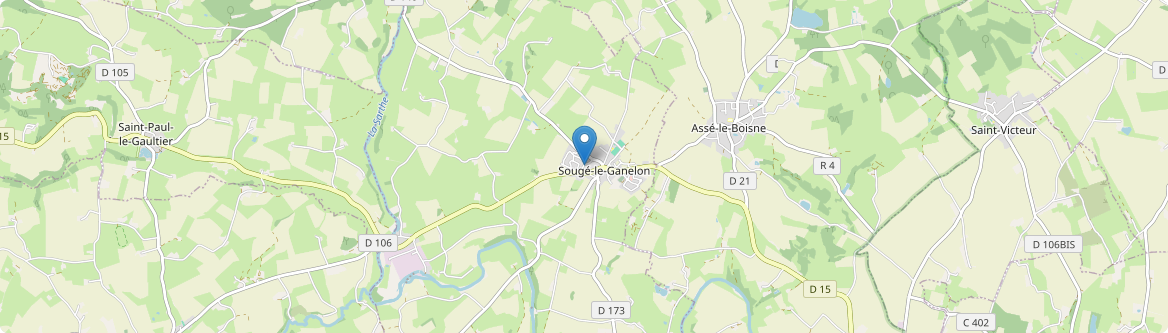 Sougé-le-Ganelon - Carte
