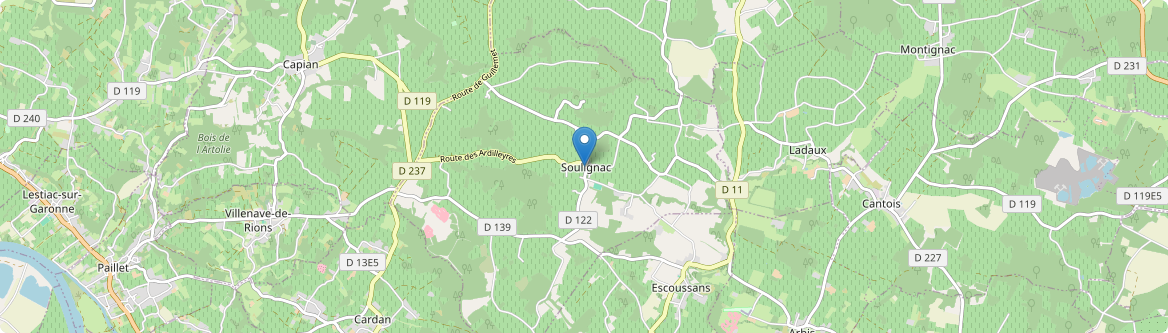 Soulignac - Carte