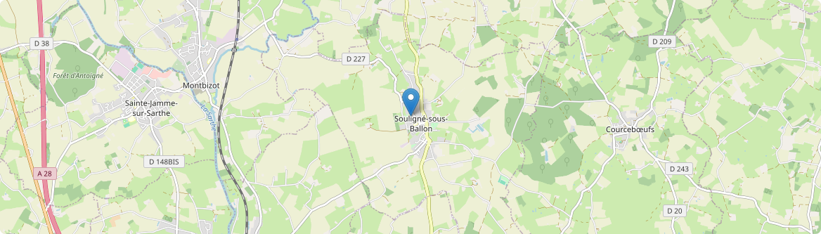 Souligné-sous-Ballon - Carte