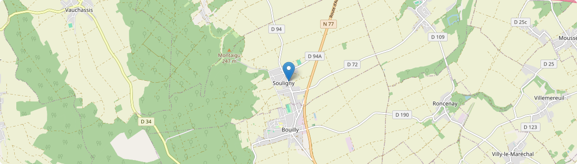 Souligny - Carte