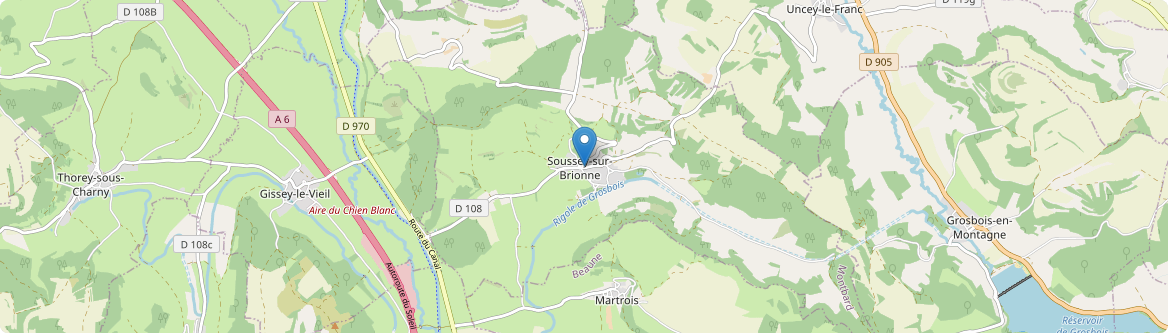 Soussey-sur-Brionne - Carte