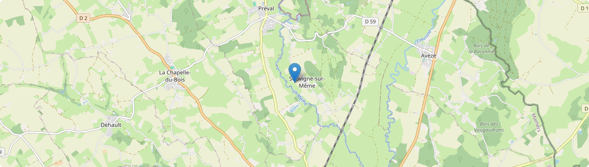 Souvigné-sur-Même - Carte