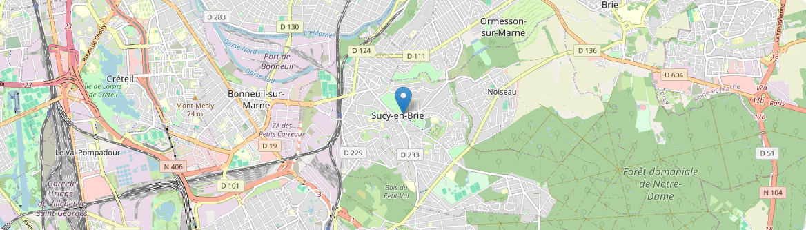 Sucy-en-Brie - Carte