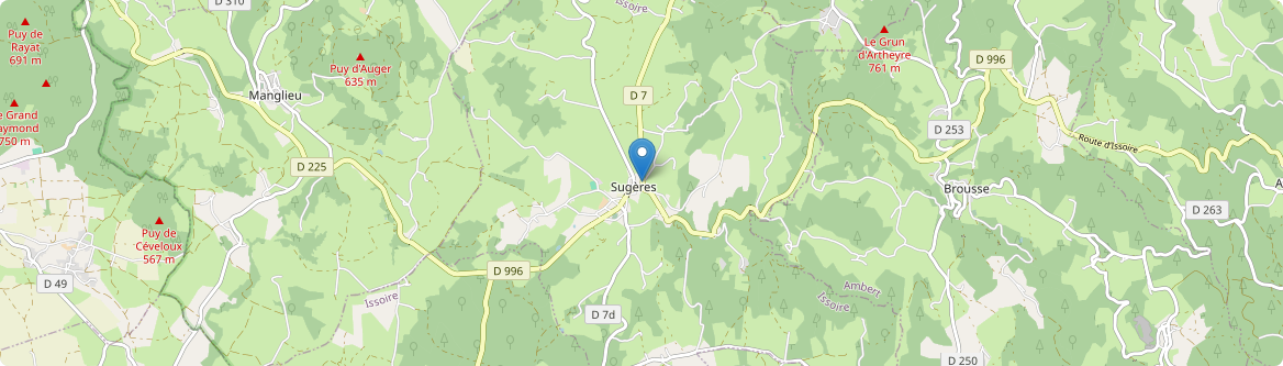Sugères - Carte